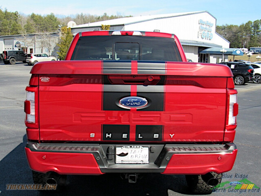 2022 F150 Shelby SuperCrew 4x4 - Rapid Red Metallic Tinted / Shelby Black/Red photo #5
