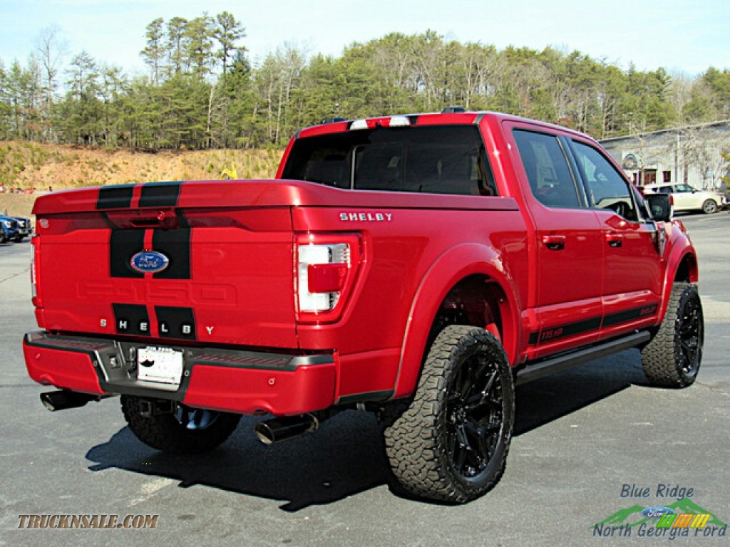 2022 F150 Shelby SuperCrew 4x4 - Rapid Red Metallic Tinted / Shelby Black/Red photo #6