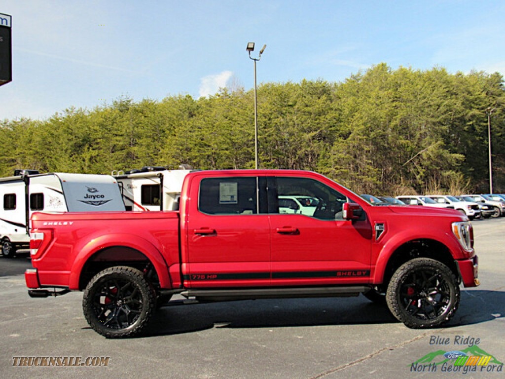 2022 F150 Shelby SuperCrew 4x4 - Rapid Red Metallic Tinted / Shelby Black/Red photo #7