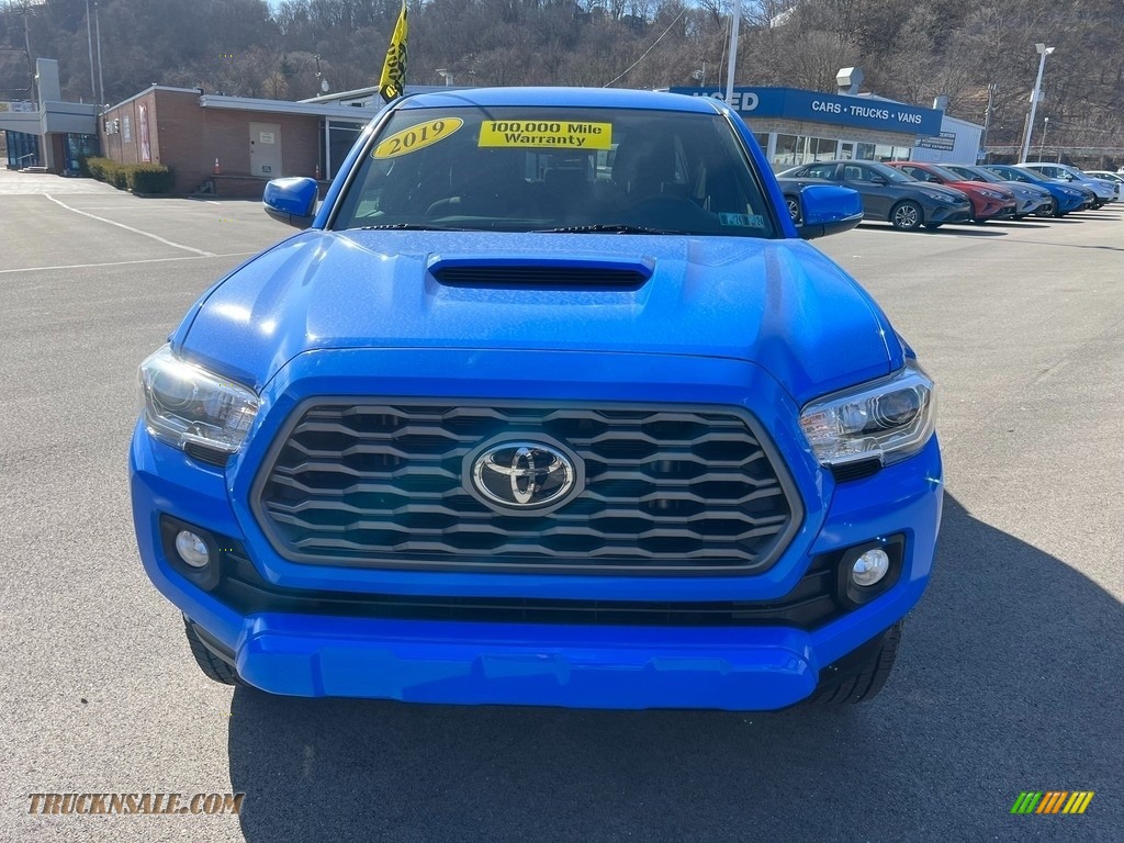 2021 Tacoma TRD Sport Double Cab 4x4 - Voodoo Blue / TRD Cement/Black photo #3