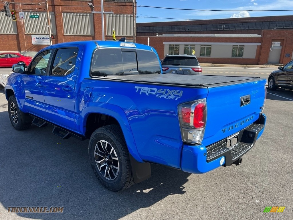 2021 Tacoma TRD Sport Double Cab 4x4 - Voodoo Blue / TRD Cement/Black photo #6