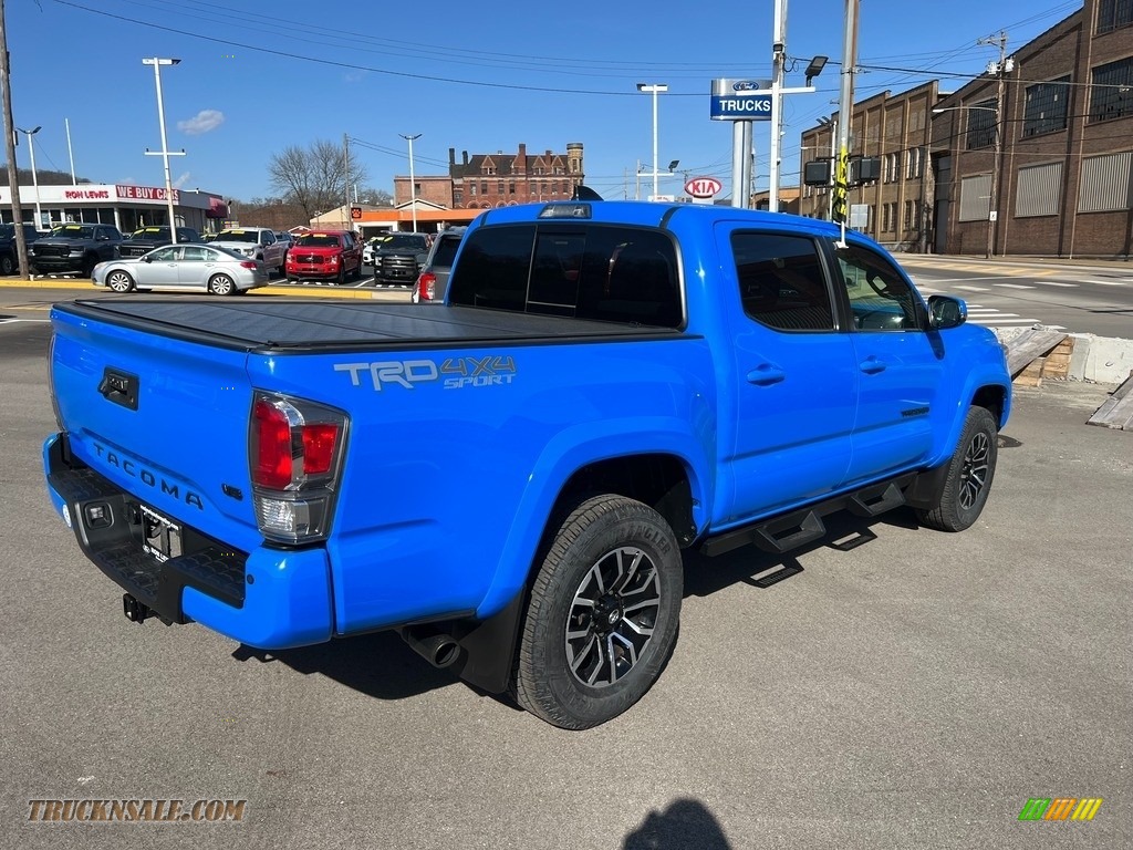 2021 Tacoma TRD Sport Double Cab 4x4 - Voodoo Blue / TRD Cement/Black photo #8
