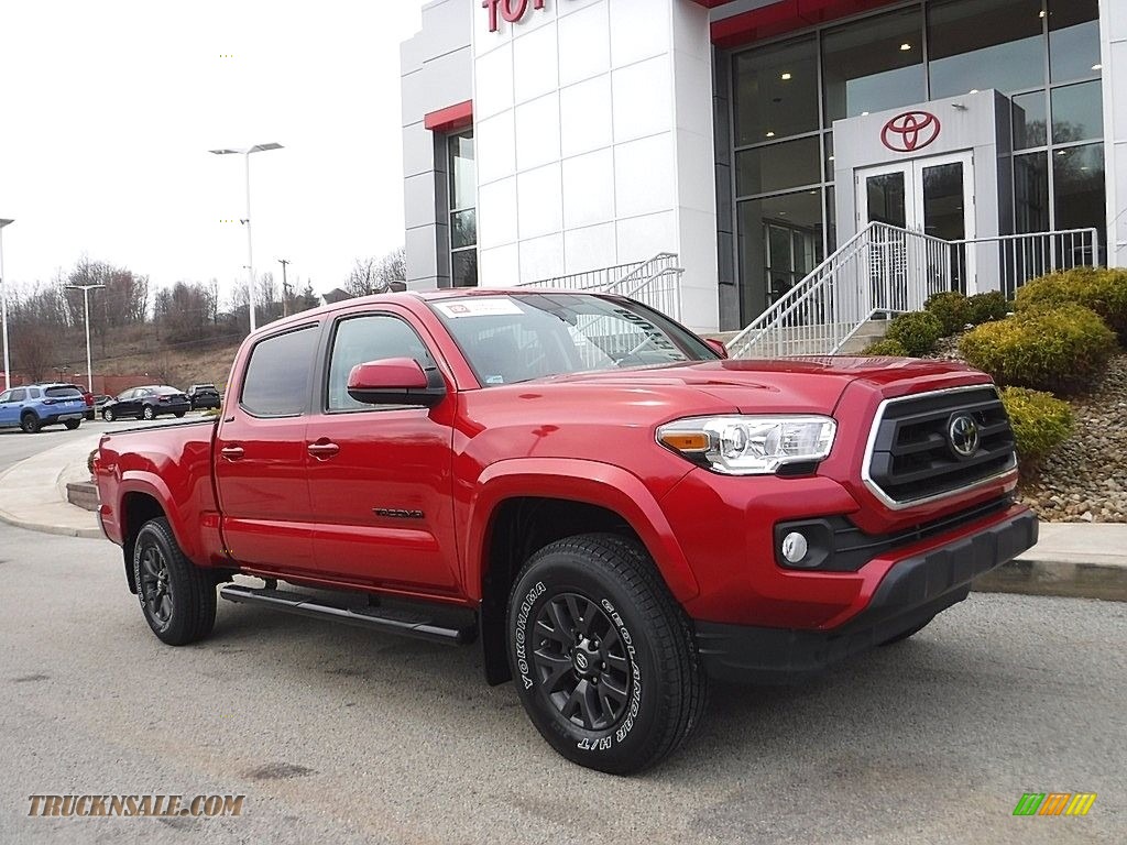 Barcelona Red Metallic / Cement Toyota Tacoma SR5 Double Cab 4x4
