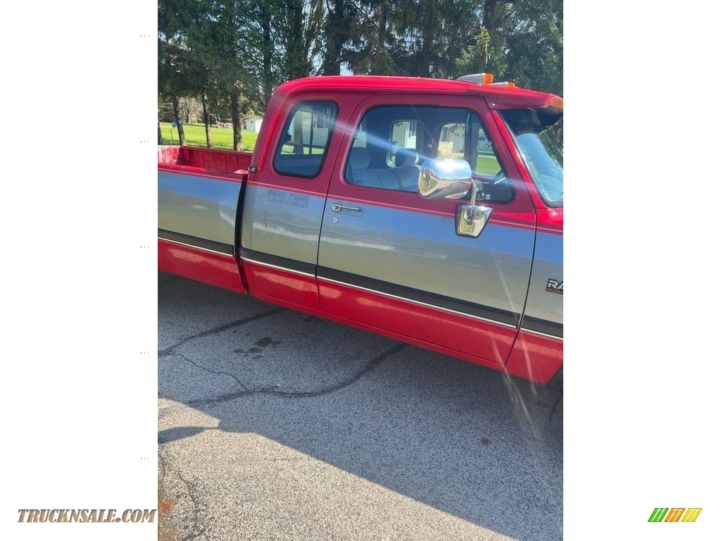 1993 Ram Truck D350 Extended Cab Dually - Poppy Red / Gray photo #3