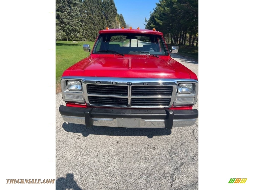 1993 Ram Truck D350 Extended Cab Dually - Poppy Red / Gray photo #4