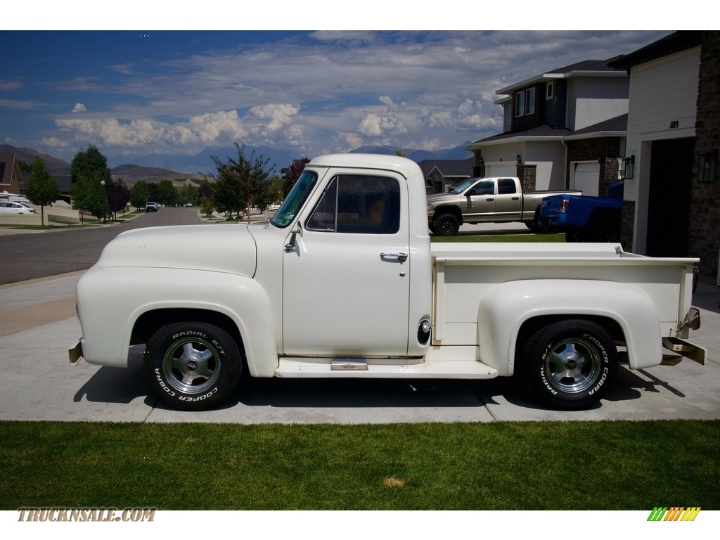 White / Brown Ford F100 Pickup Truck
