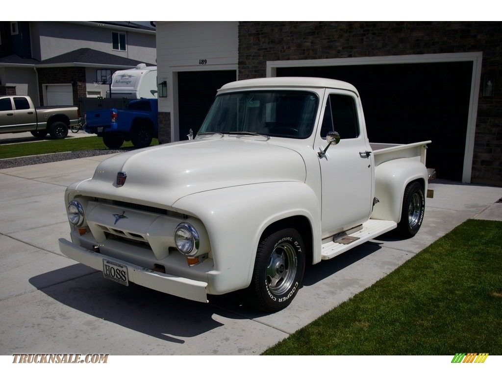 1954 F100 Pickup Truck - White / Brown photo #2