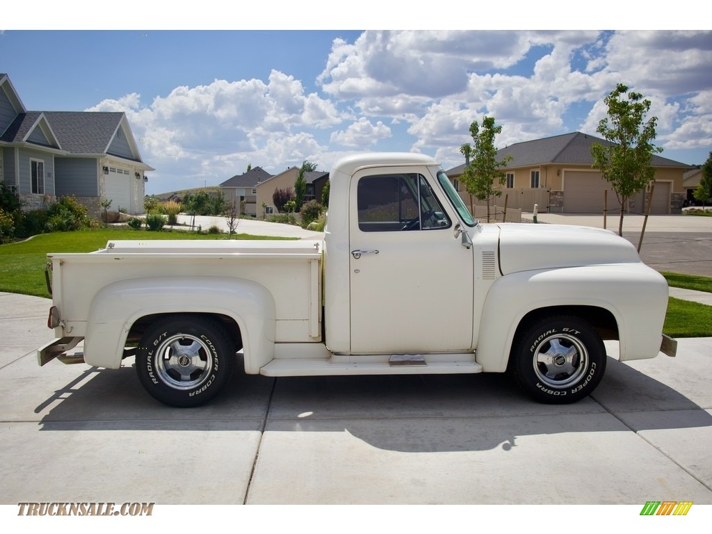 1954 F100 Pickup Truck - White / Brown photo #7