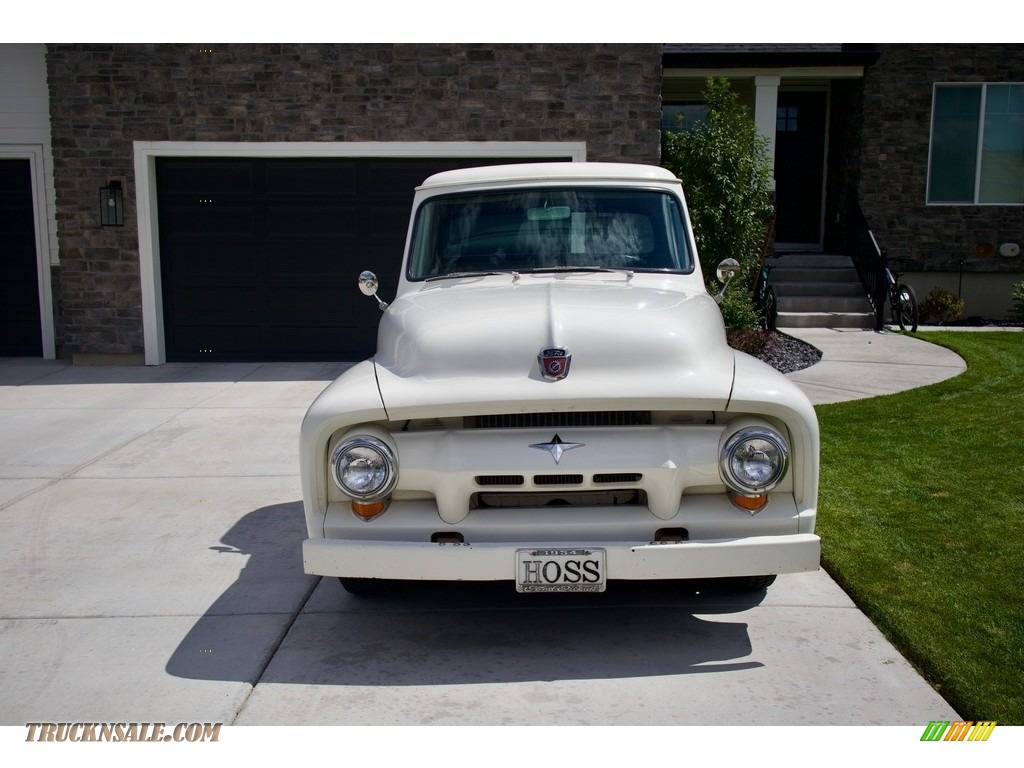 1954 F100 Pickup Truck - White / Brown photo #8
