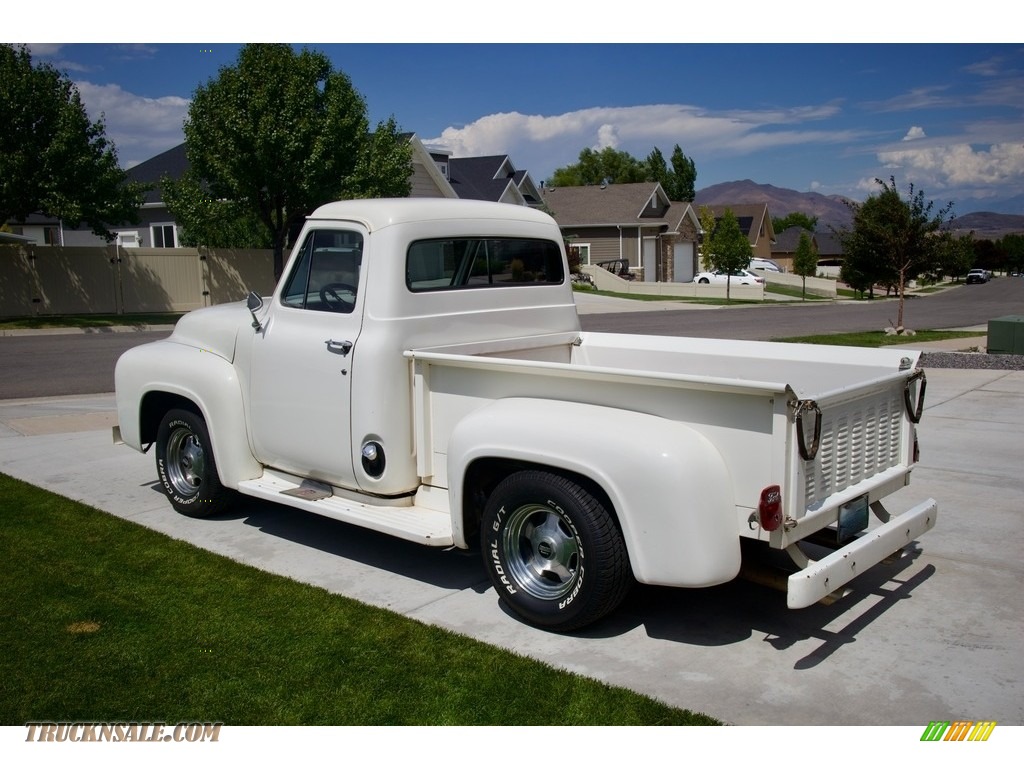 1954 F100 Pickup Truck - White / Brown photo #12