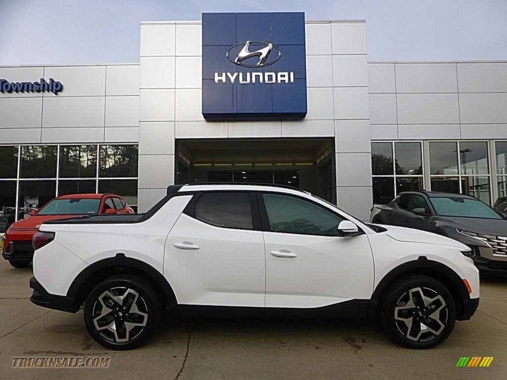 Atlas White / Limited Dark Gray/Orange Accents Hyundai Santa Cruz Limited AWD