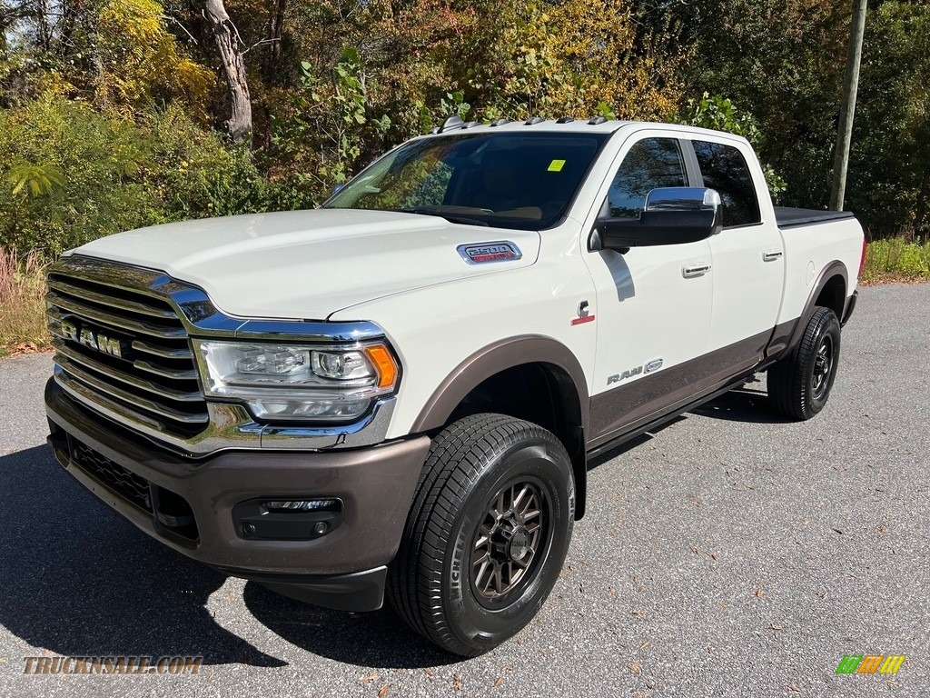 2022 2500 Limited Longhorn Crew Cab 4x4 - Pearl White / Mountain Brown/Light Mountain Brown photo #2