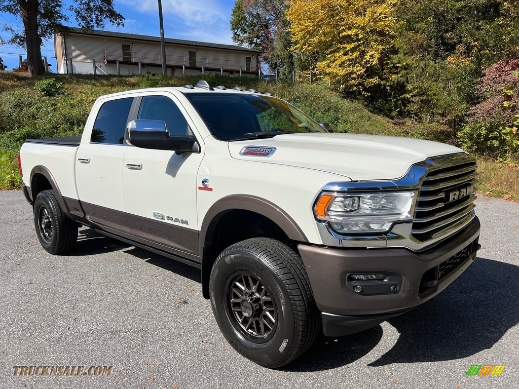 2022 2500 Limited Longhorn Crew Cab 4x4 - Pearl White / Mountain Brown/Light Mountain Brown photo #4