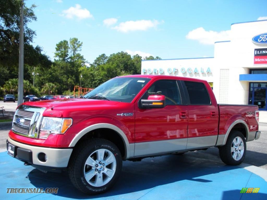 2010 Ford F150 Lariat SuperCrew 4x4 in Red Candy Metallic - D19644