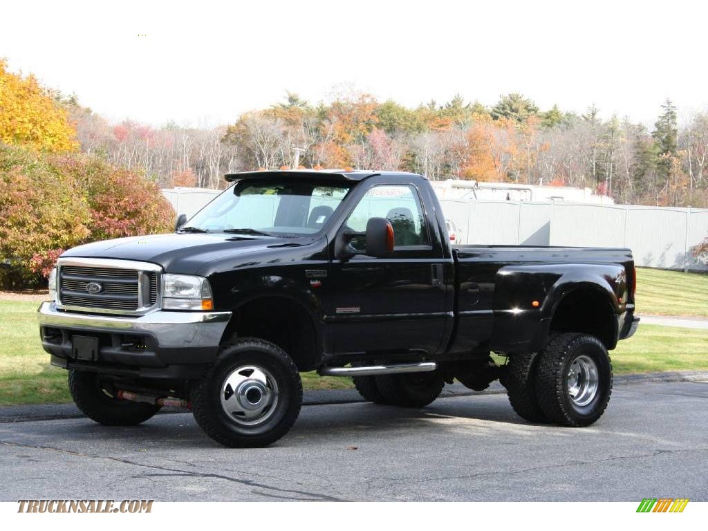 2004 Ford F350 Super Duty Xlt Regular Cab 4x4 Dually In Black Photo 2