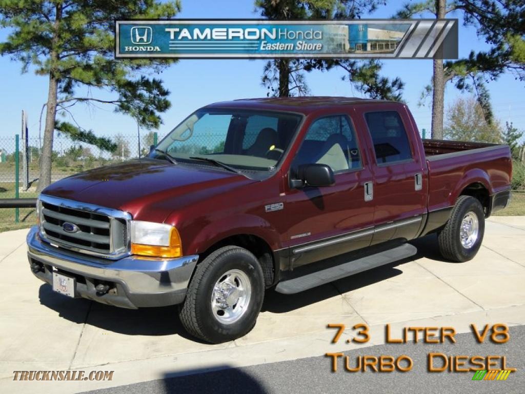 2000 Ford F250 Super Duty Lariat Crew Cab In Dark Toreador Red Metallic B83022 Truck N Sale 8573