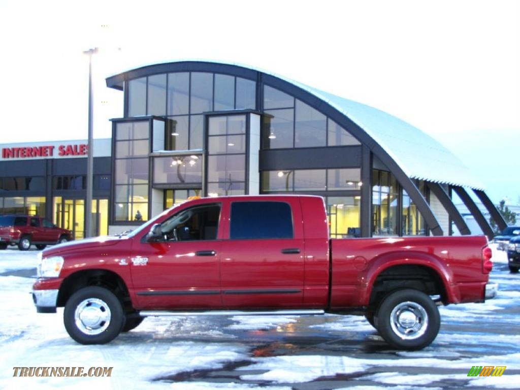 2008 Dodge Ram 3500 Laramie Mega Cab 4x4 Dually In Inferno Red Crystal 