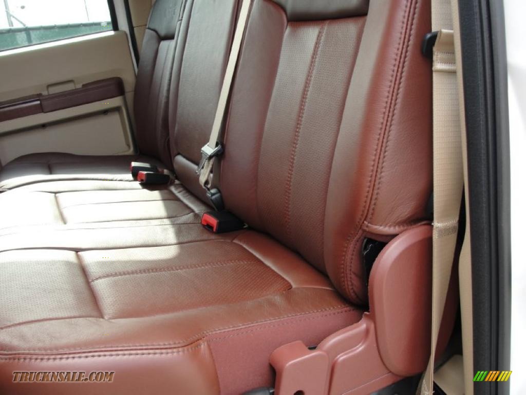 2011 F350 Super Duty King Ranch Crew Cab 4x4 Dually - White Platinum Tri-Coat Metallic / Chaparral Leather photo #21