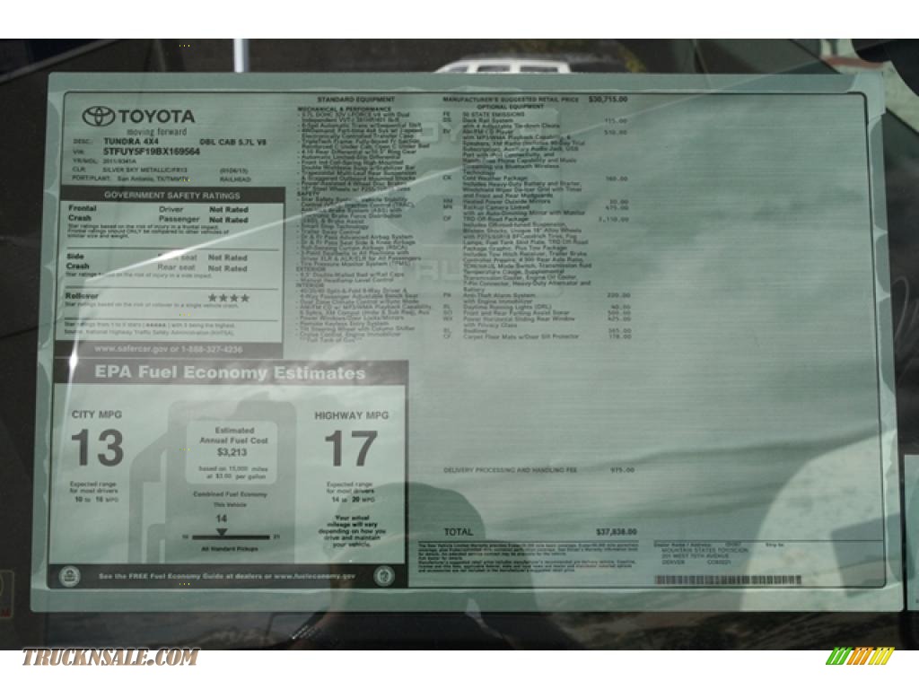 2011 Tundra TRD Double Cab 4x4 - Silver Sky Metallic / Graphite Gray photo #9
