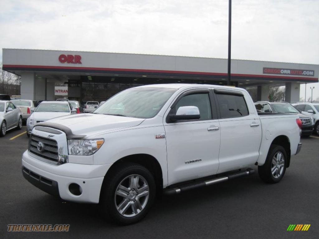 2008 Toyota Tundra Limited CrewMax 4x4 In Super White 507883 Truck 