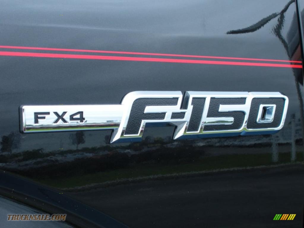 2011 F150 FX4 SuperCab 4x4 - Tuxedo Black Metallic / Black photo #4
