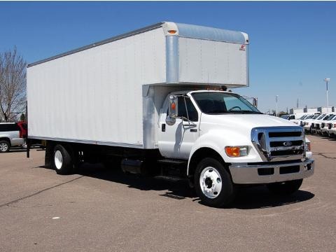 Oxford White 2008 Ford F750 Super Duty XL Chassis Regular Cab Moving Truck Oxford White 2008 Ford F750 Super Duty XL Chassis Regular Cab Moving Truck