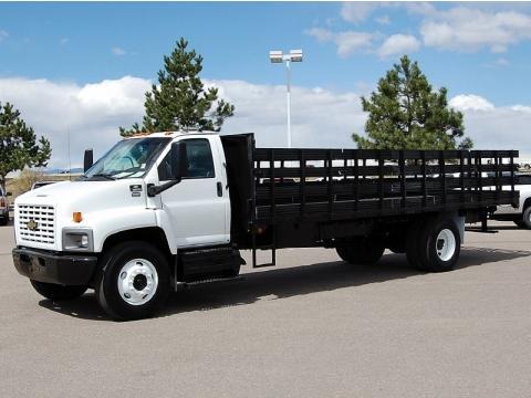 White 2005 Chevrolet C Series Kodiak C8500 Stake Truck White 2005 Chevrolet C Series Kodiak C8500 Stake Truck