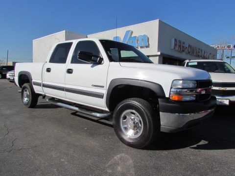 Summit White 2002 Chevrolet Silverado 2500 LS Crew Cab