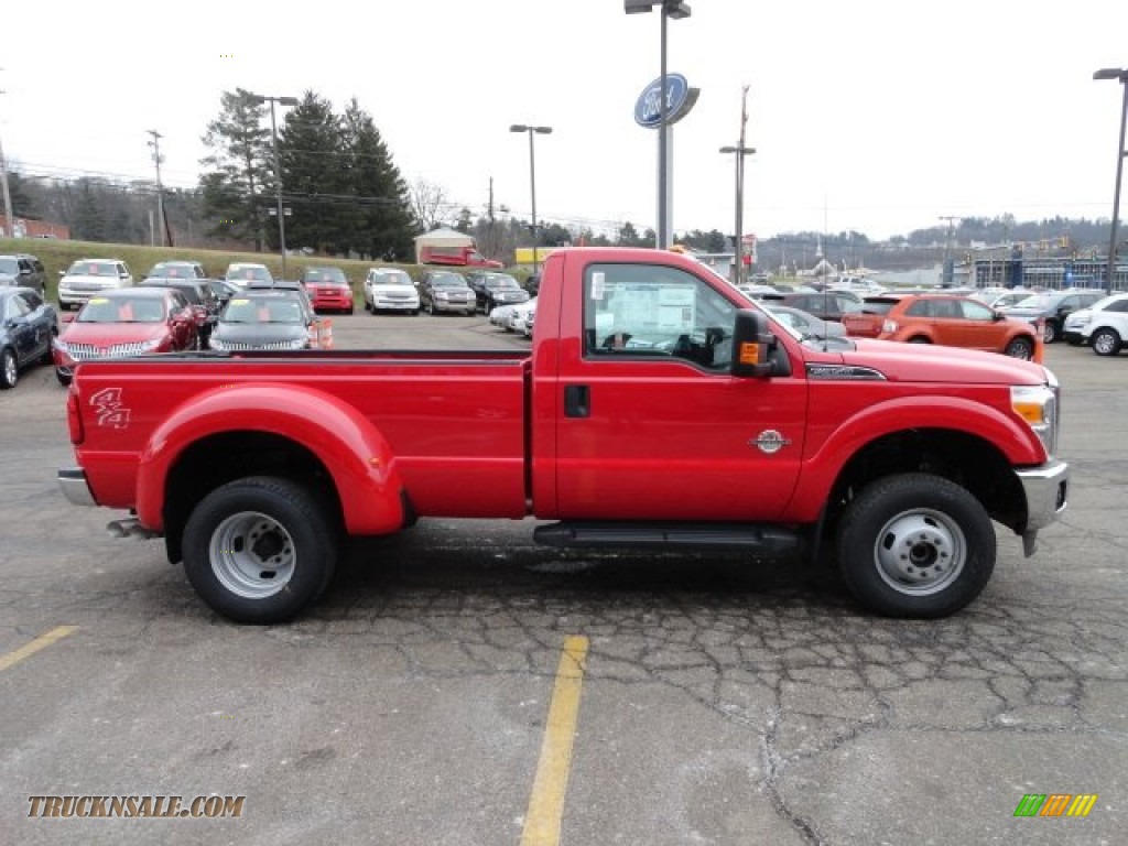 2012 Ford F350 Super Duty XLT Regular Cab 4x4 Dually in Vermillion Red