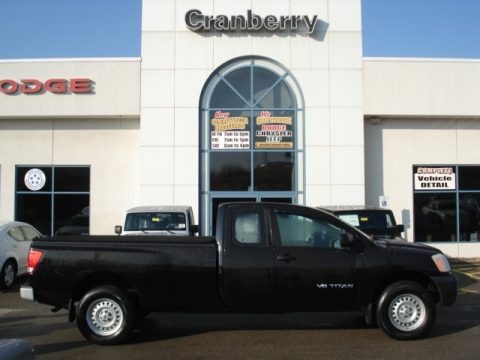 Galaxy Black 2008 Nissan Titan XE King Cab 4x4