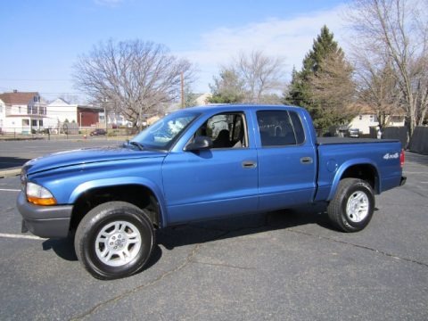 Atlantic Blue Pearl 2004 Dodge Dakota SXT Quad Cab 4x4 Atlantic Blue Pearl 2004 Dodge Dakota SXT Quad Cab 4x4