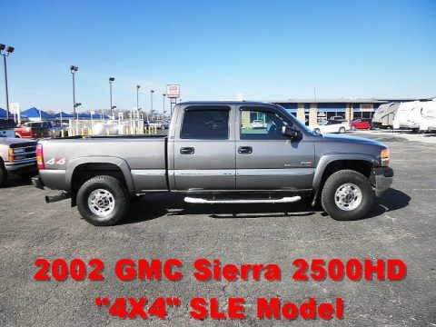 Storm Gray Metallic 2002 GMC Sierra 2500HD SLE Crew Cab 4x4 Storm Gray Metallic 2002 GMC Sierra 2500HD SLE Crew Cab 4x4
