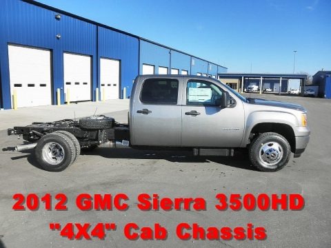 Steel Gray Metallic 2012 GMC Sierra 3500HD Crew Cab Dually 4x4 Chassis Steel Gray Metallic 2012 GMC Sierra 3500HD Crew Cab Dually 4x4 Chassis