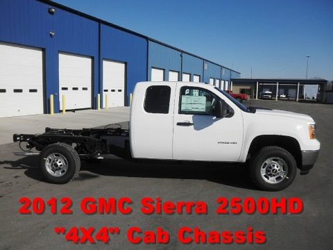Summit White 2012 GMC Sierra 2500HD Extended Cab 4x4 Chassis Summit White 2012 GMC Sierra 2500HD Extended Cab 4x4 Chassis