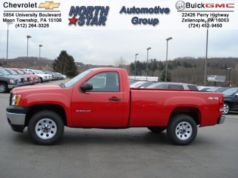 Fire Red 2012 GMC Sierra 1500 Regular Cab 4x4 Fire Red 2012 GMC Sierra 1500 Regular Cab 4x4