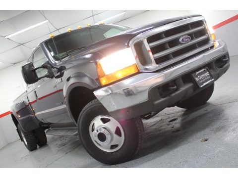 Deep Wedgewood Blue Metallic 2000 Ford F350 Super Duty XLT Extended Cab 4x4 Dually