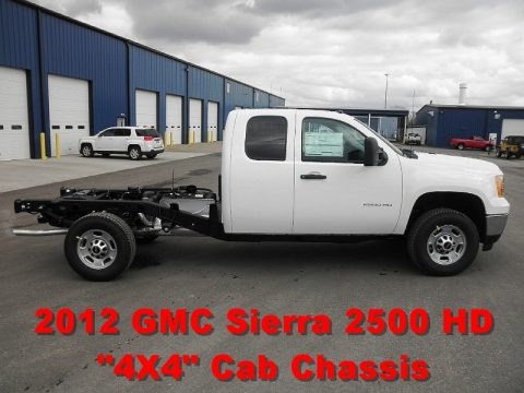 Summit White 2012 GMC Sierra 2500HD Extended Cab 4x4 Chassis Summit White 2012 GMC Sierra 2500HD Extended Cab 4x4 Chassis