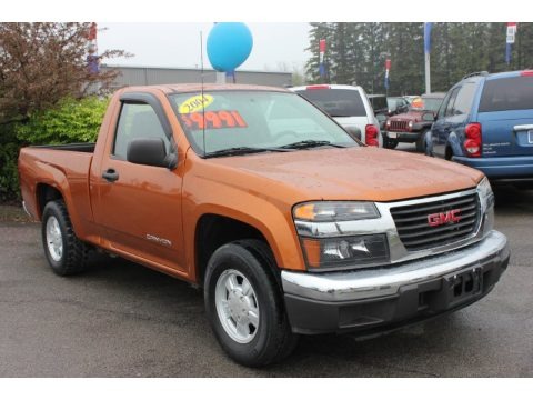 Sunburst Orange Metallic 2004 GMC Canyon SL Regular Cab