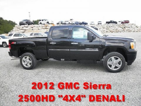 Onyx Black 2012 GMC Sierra 2500HD Denali Crew Cab 4x4 Onyx Black 2012 GMC Sierra 2500HD Denali Crew Cab 4x4