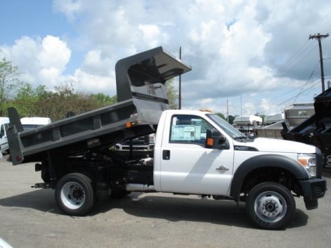 Oxford White 2012 Ford F450 Super Duty XL Regular Cab 4x4 Dump Truck