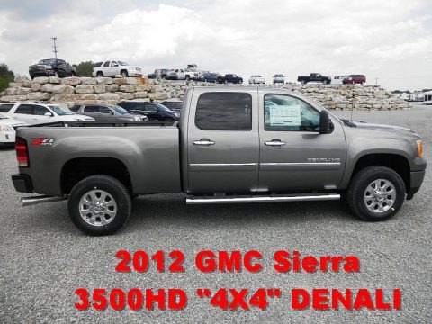 Steel Gray Metallic 2012 GMC Sierra 3500HD Denali Crew Cab 4x4