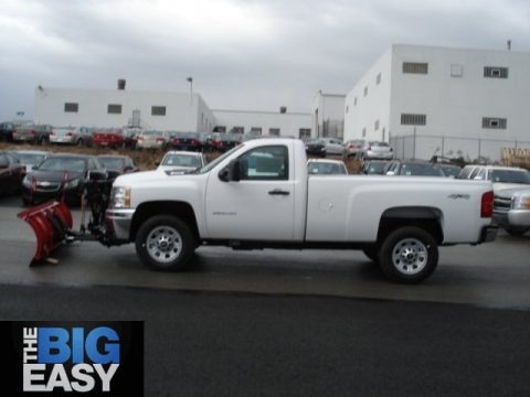 Summit White 2012 Chevrolet Silverado 3500HD WT Regular Cab 4x4 Plow Truck Summit White 2012 Chevrolet Silverado 3500HD WT Regular Cab 4x4 Plow Truck