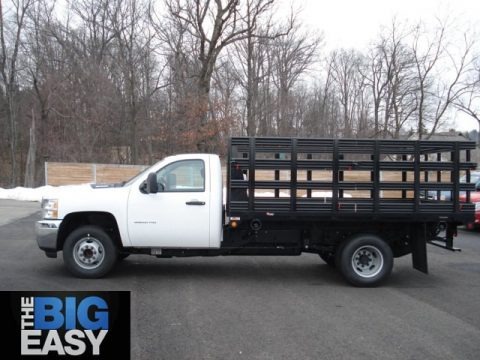 Summit White 2012 Chevrolet Silverado 3500HD WT Regular Cab Stake Truck Summit White 2012 Chevrolet Silverado 3500HD WT Regular Cab Stake Truck