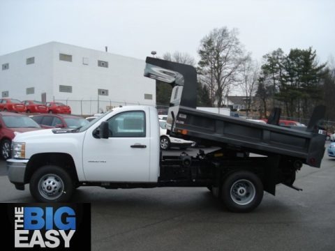 Summit White 2012 Chevrolet Silverado 3500HD WT Regular Cab 4x4 Dump Truck Summit White 2012 Chevrolet Silverado 3500HD WT Regular Cab 4x4 Dump Truck