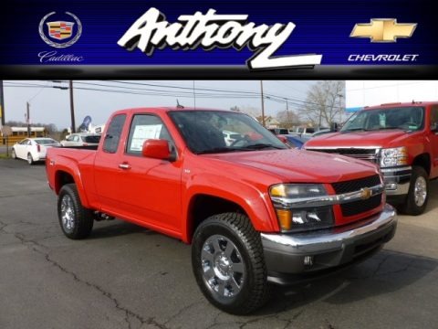 Inferno Orange Metallic 2012 Chevrolet Colorado LT Extended Cab 4x4