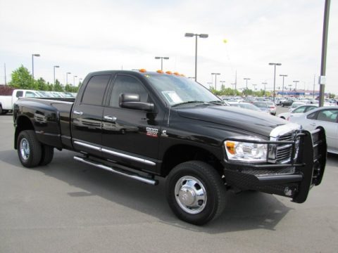 Brilliant Black Crystal Pearl 2009 Dodge Ram 3500 Laramie Quad Cab 4x4 Dually