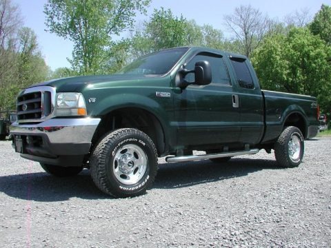 Dark Highland Green Metallic 2002 Ford F250 Super Duty Lariat SuperCab 4x4 Dark Highland Green Metallic 2002 Ford F250 Super Duty Lariat SuperCab 4x4