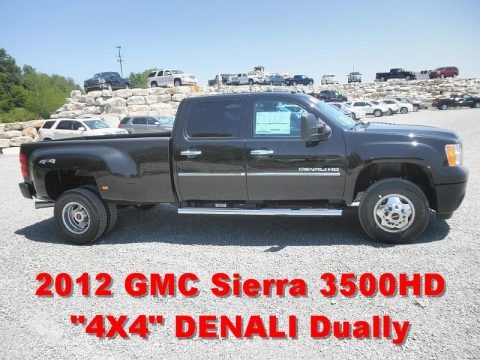 Onyx Black 2012 GMC Sierra 3500HD Denali Crew Cab 4x4 Dually