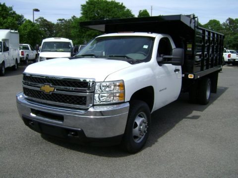 Summit White 2012 Chevrolet Silverado 3500HD WT Regular Cab 4x4 Stake Truck Summit White 2012 Chevrolet Silverado 3500HD WT Regular Cab 4x4 Stake Truck