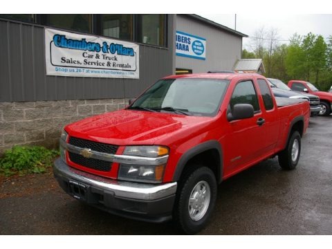 Victory Red 2005 Chevrolet Colorado LS Extended Cab 4x4